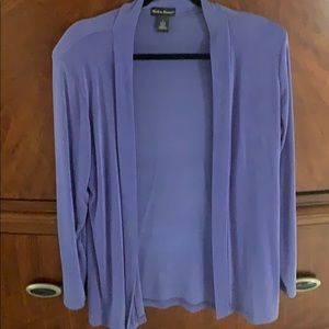 Ladies lite purple long silky jacket
